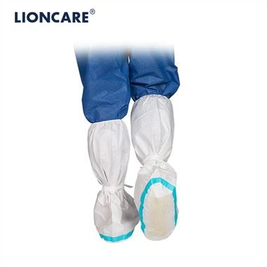 LIONCARE® 微多孔質使い捨てブーツ カバー テープ縫い目 滑り止め